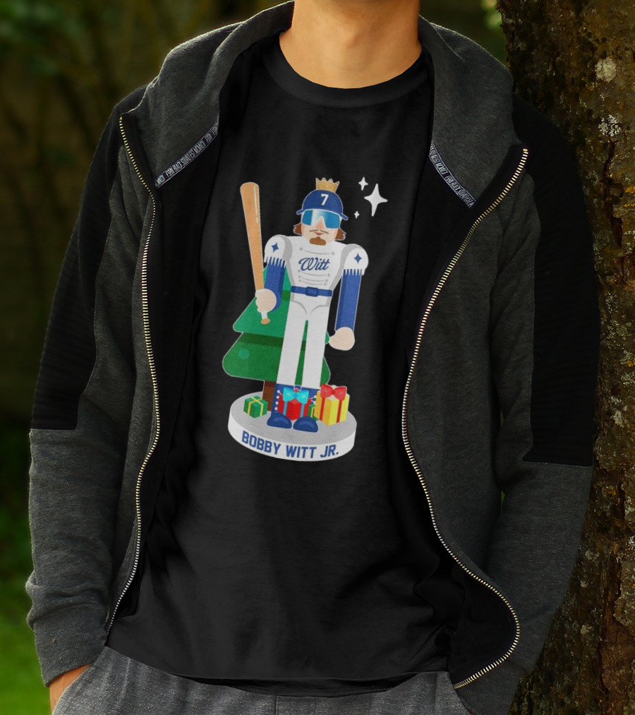 Bobby Witt Jr. MLBPA Nutcracker Baseball Bat Christmas Gifts T-Shirt