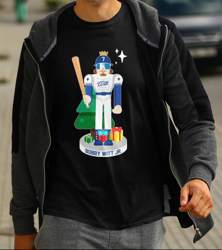 Bobby Witt Jr. MLBPA Nutcracker Baseball Bat Christmas Gifts T-Shirt