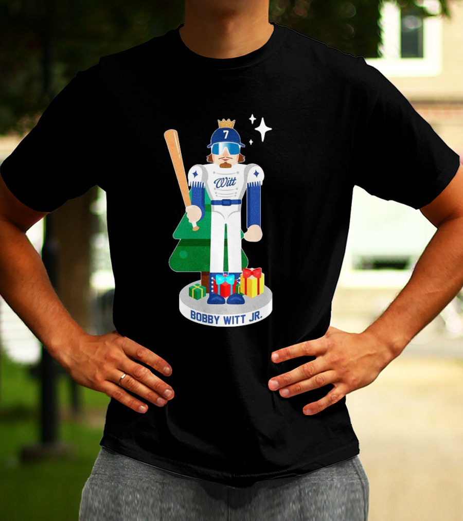 Bobby Witt Jr. MLBPA Nutcracker Baseball Bat Christmas Gifts T-Shirt