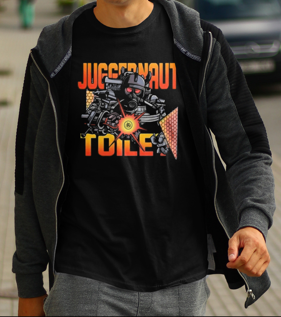 Juggernaut Toilet Gas Mask Warrior Explosion T-Shirt