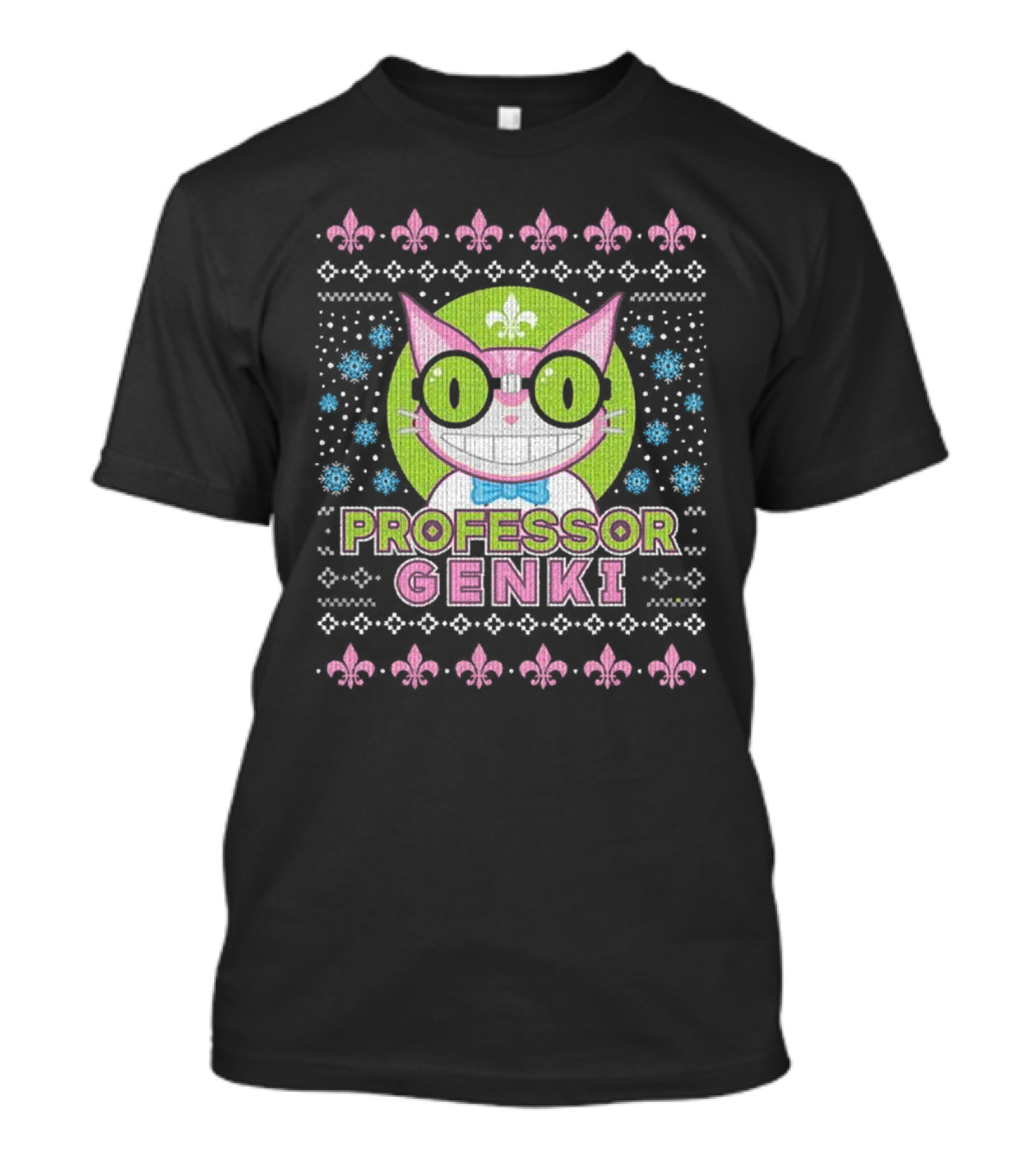 Professor Genki Steelport Cat Ugly Christmas T-Shirt