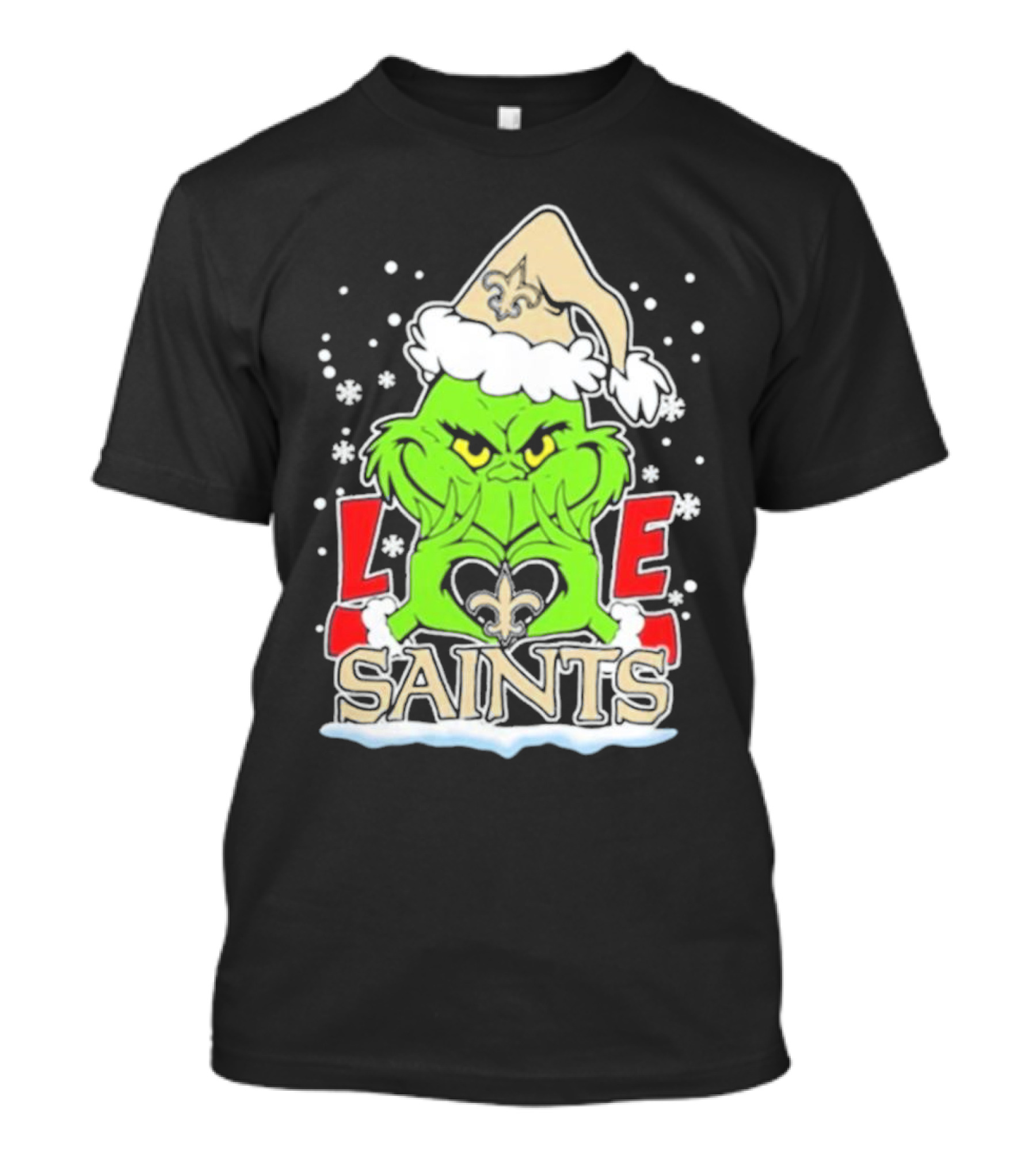 The Grinch Love New Orleans Saints Football Christmas T-Shirt