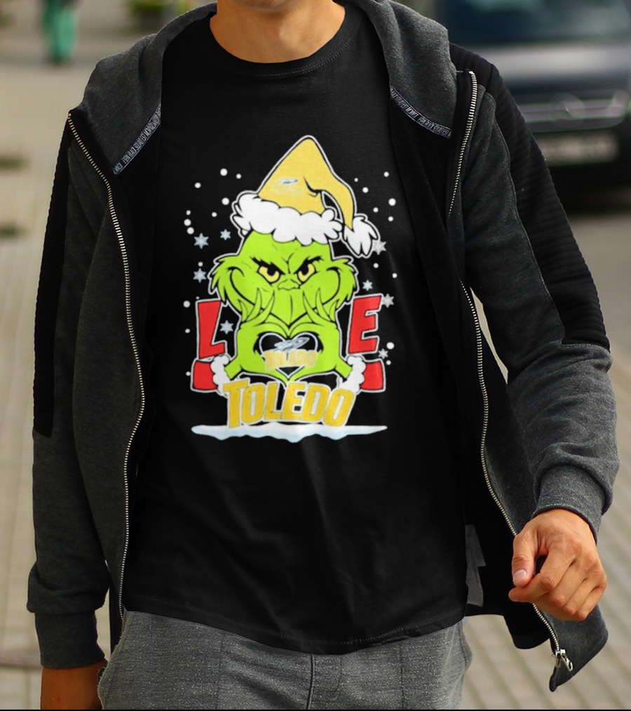 Grinch Love Toledo Rockets Football Christmas T-Shirt