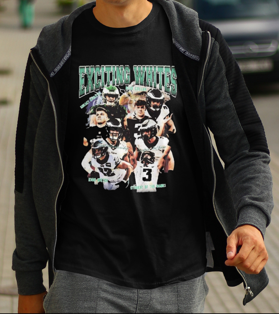 Exciting Whites Reed Blankenship Cooper Dejean Blue Collar Philadelphia Eagles Student Of The Game T-Shirt