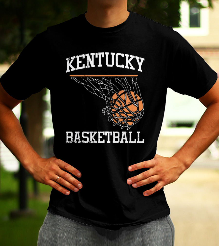 Kentucky Basketball Hoop Swoosh Net T-Shirt