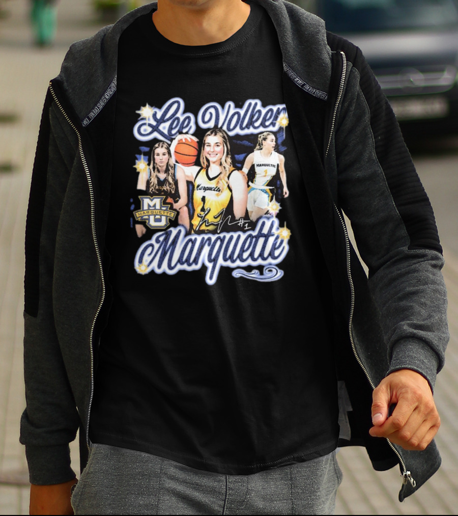 Lee Volker Marquette Basketball Star #1 Retro 90s T-Shirt