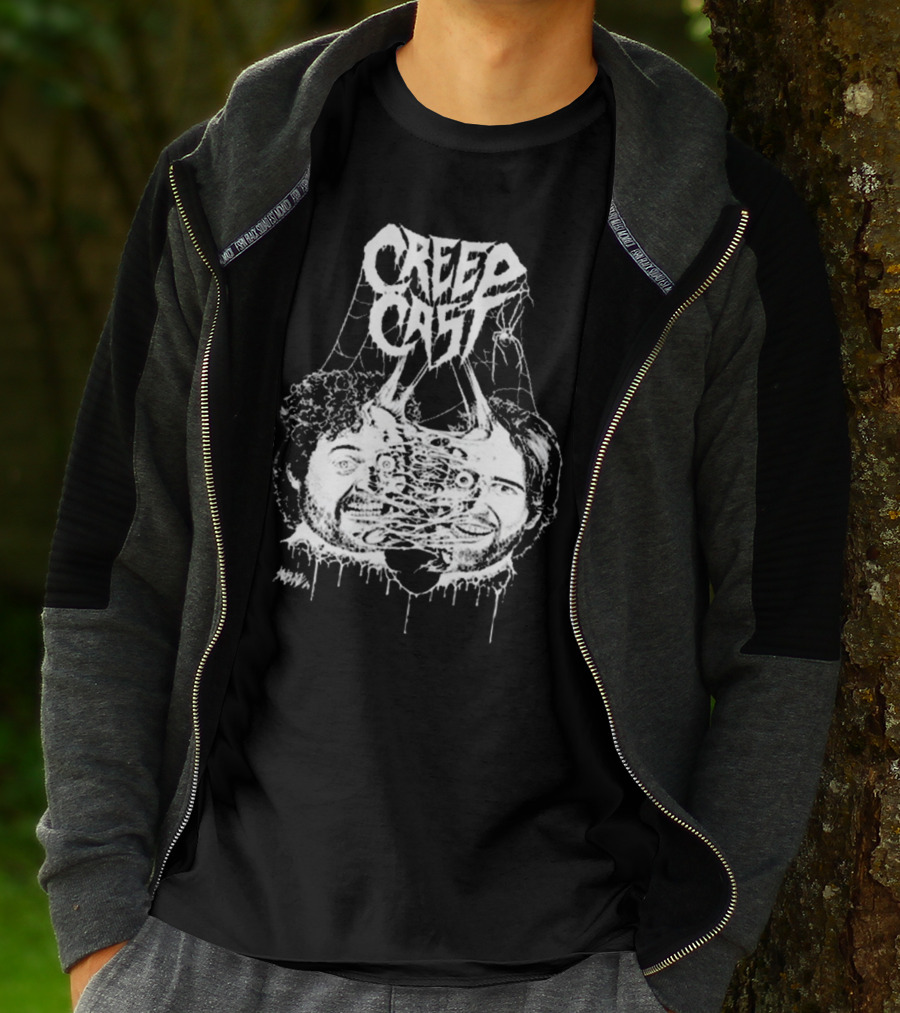 Creep Cast Webbed Faces Papa Meat T-Shirt