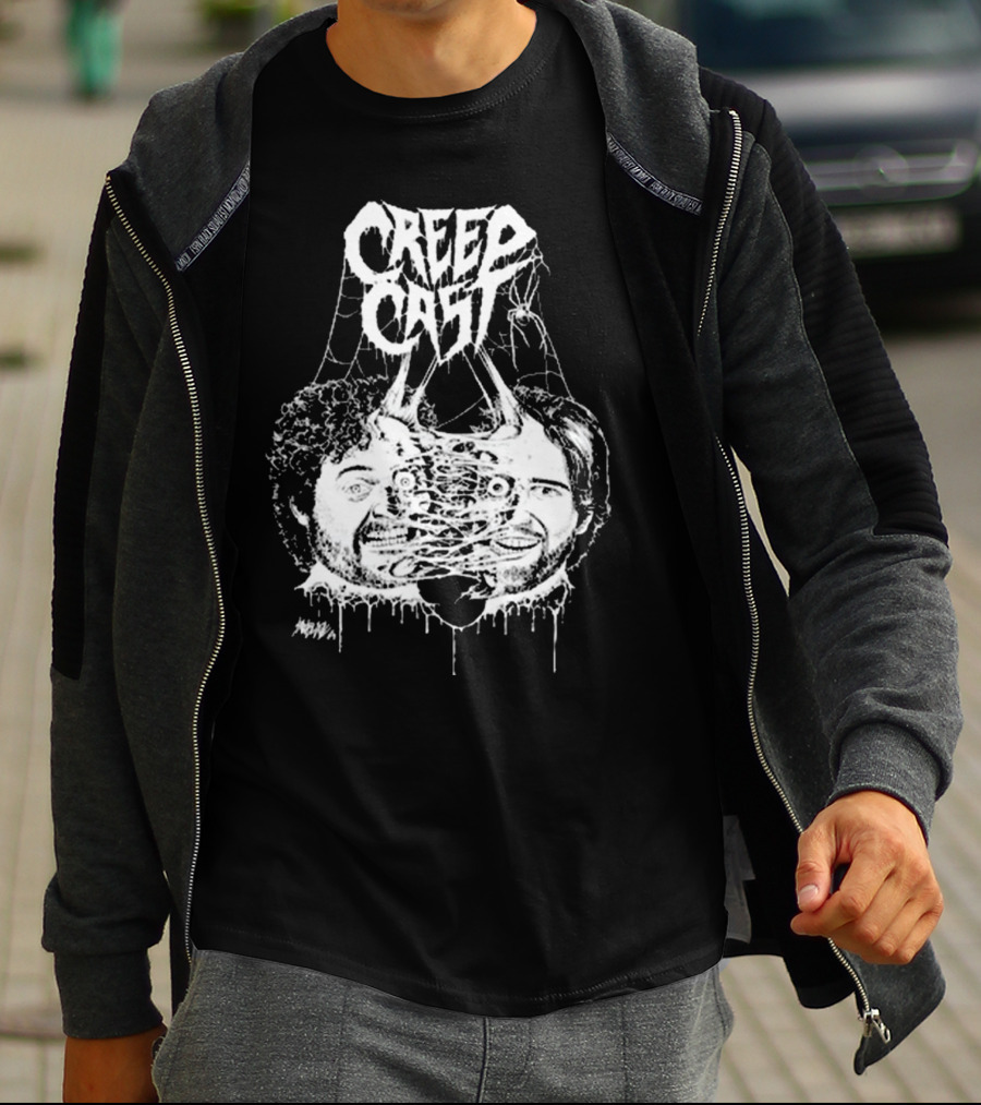Creep Cast Webbed Faces Papa Meat T-Shirt