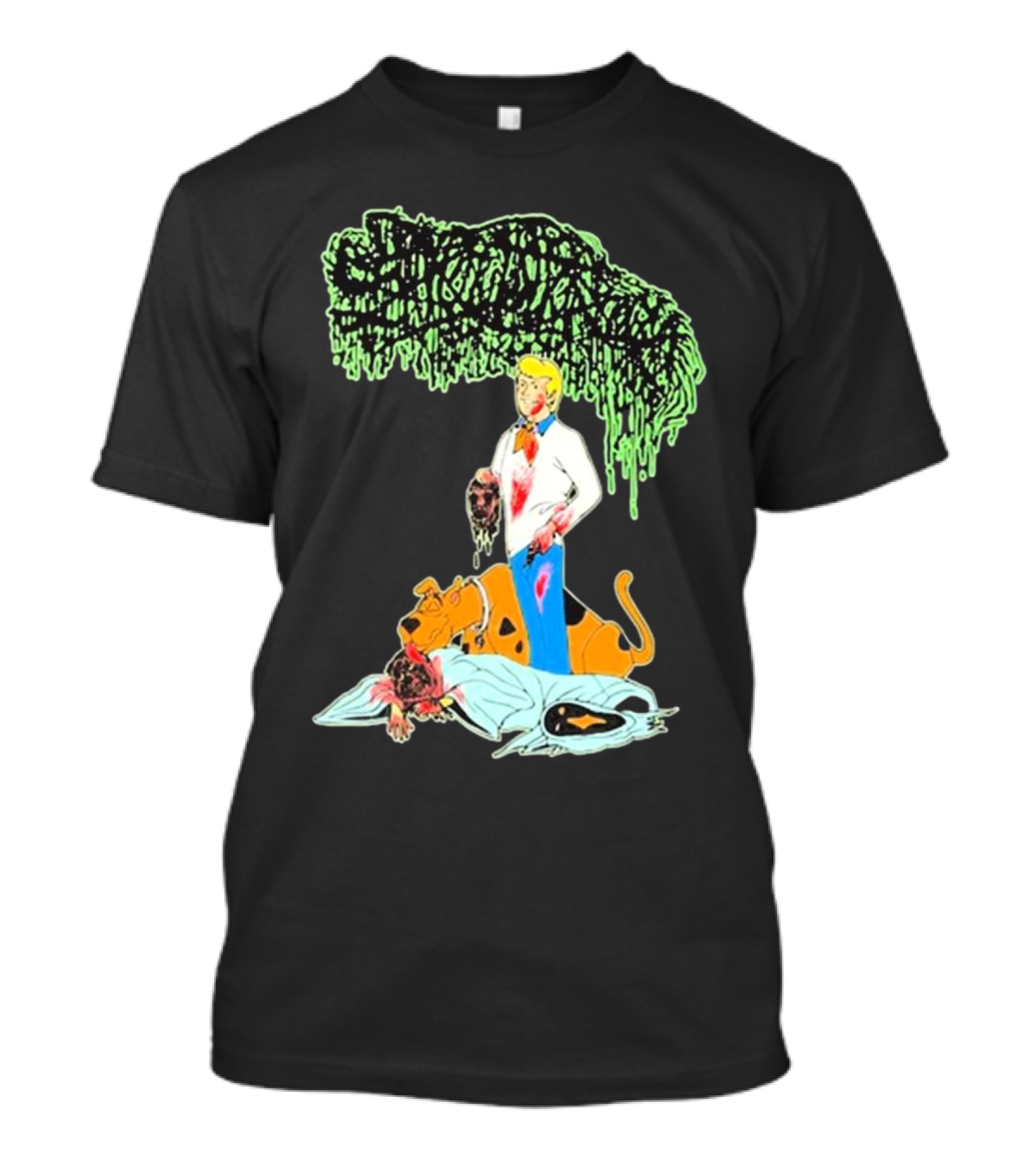 Sanguisugabogg Groovy Horror Parody Fred And Shaggy Scooby-Doo Scene T-Shirt