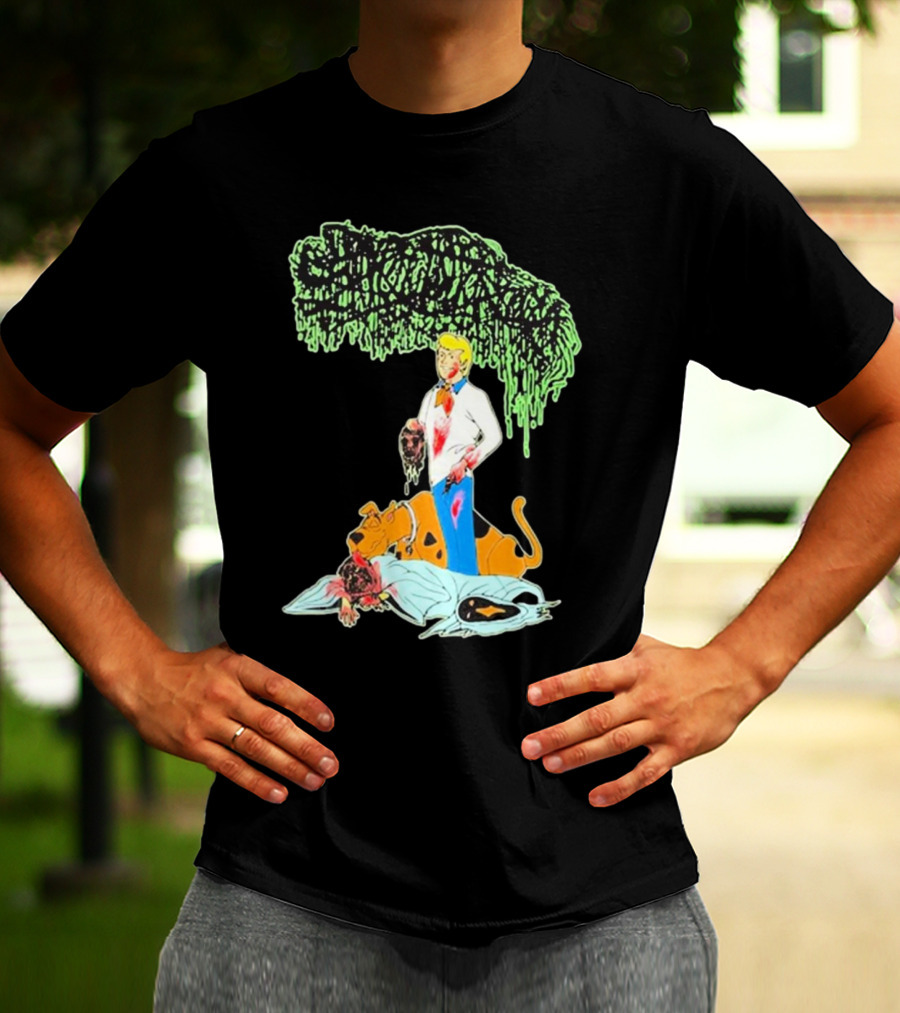 Sanguisugabogg Groovy Horror Parody Fred And Shaggy Scooby-Doo Scene T-Shirt