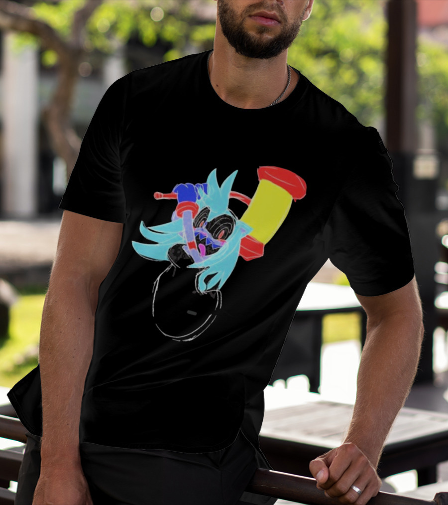 Spud Gun Hammer Time Neon Cartoon Character T-Shirt