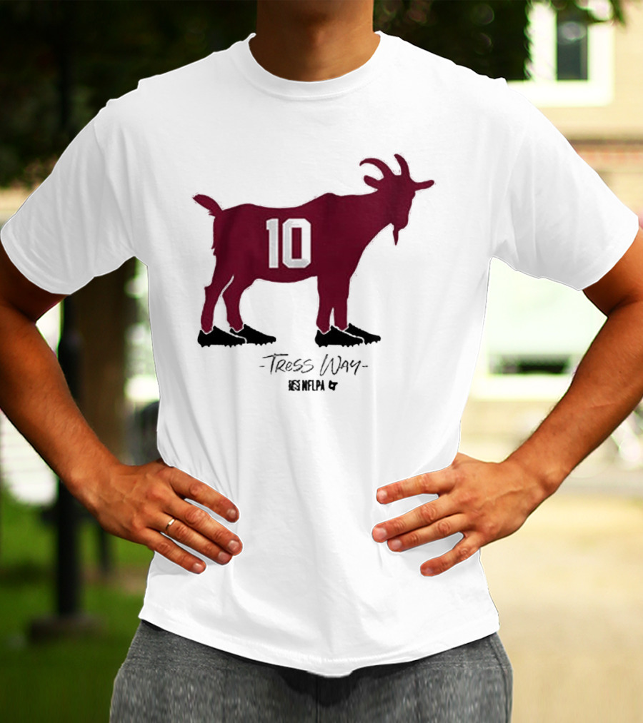 Tress Way 10 Punt Goat Washington Commanders NFLPA T-Shirt