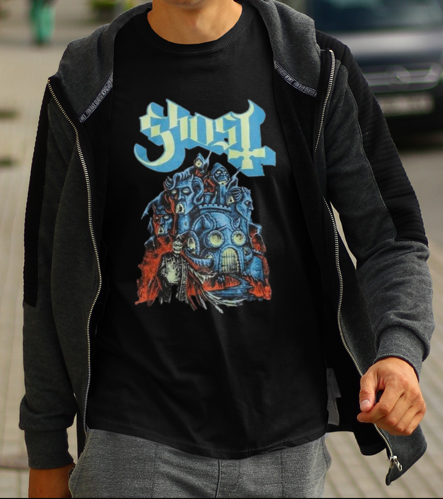 Ghost Band Robot Castle Glow In The Dark T-Shirt