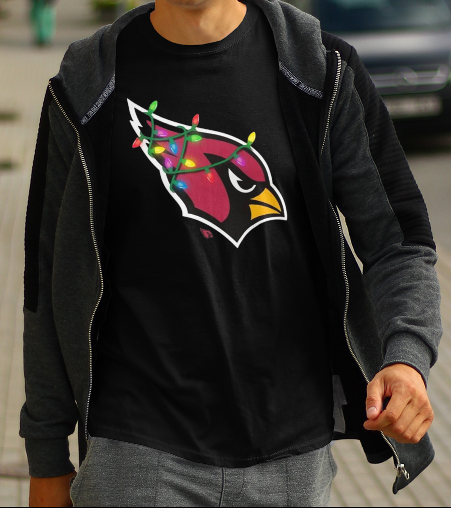 Arizona Cardinals Festive Holiday Lights T-Shirt