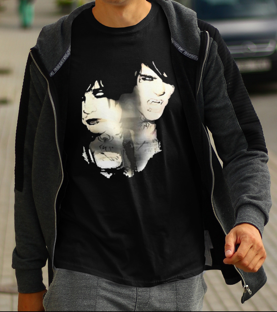 Johnnieguilbert Transformation Dual Expression Emo Vampire Aesthetic T-Shirt
