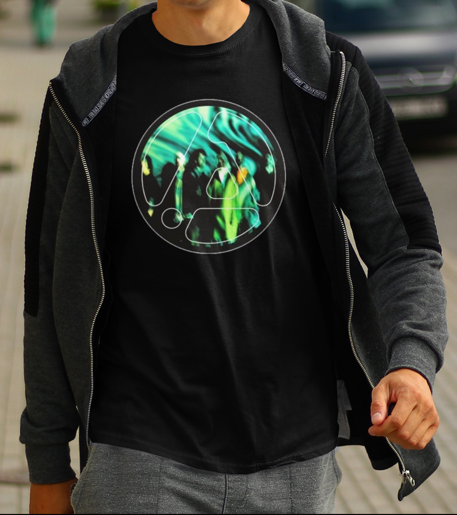 Linkin Park From Zero Framed Green Abstract Circle T-Shirt