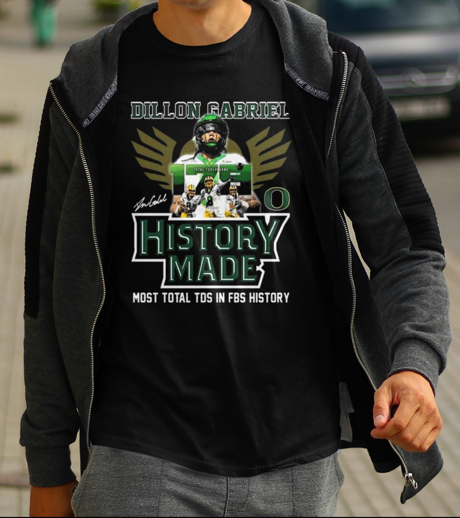Dillon Gabriel Oregon Ducks History Made Most Total TDs In FBS History T-Shirt