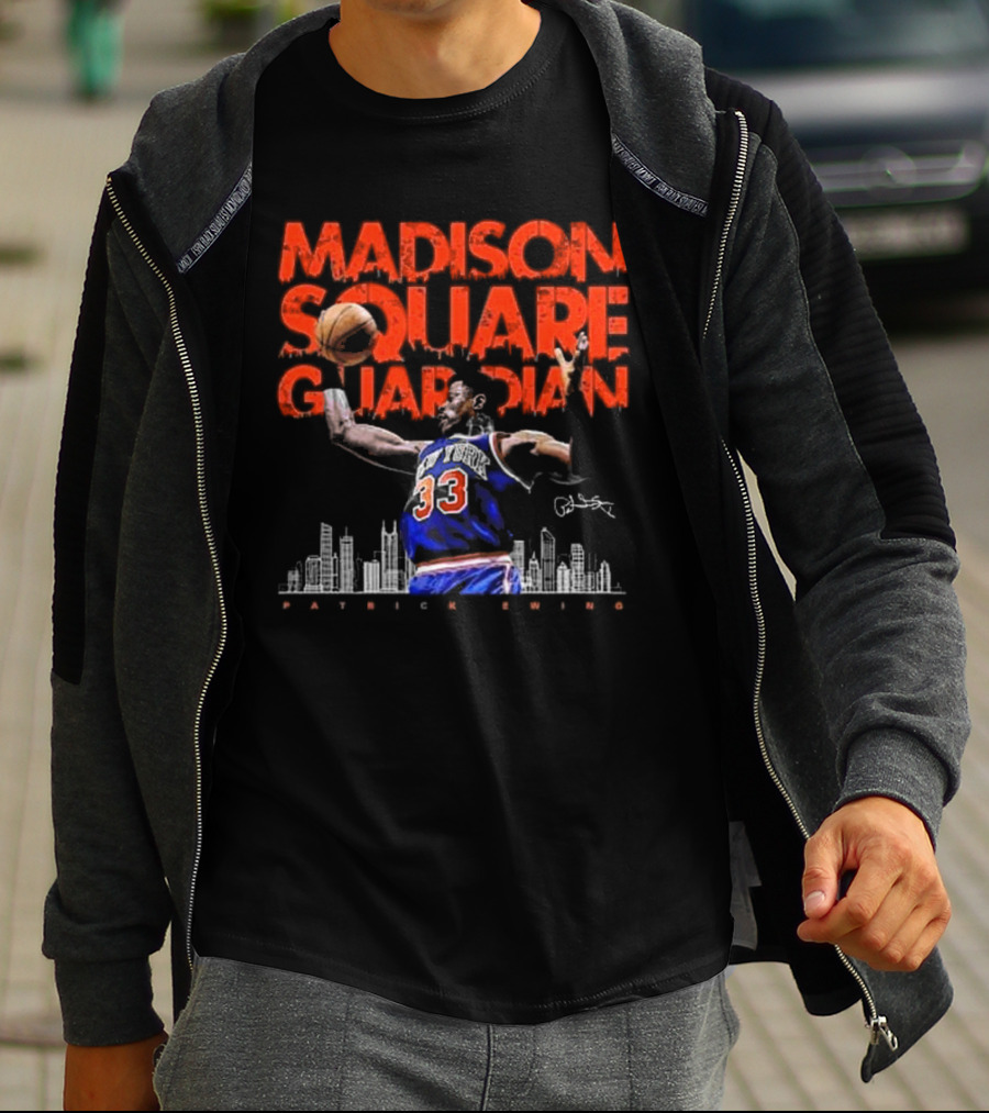 Patrick Ewing Madison Square Guardian New York Knicks Signature T-Shirt