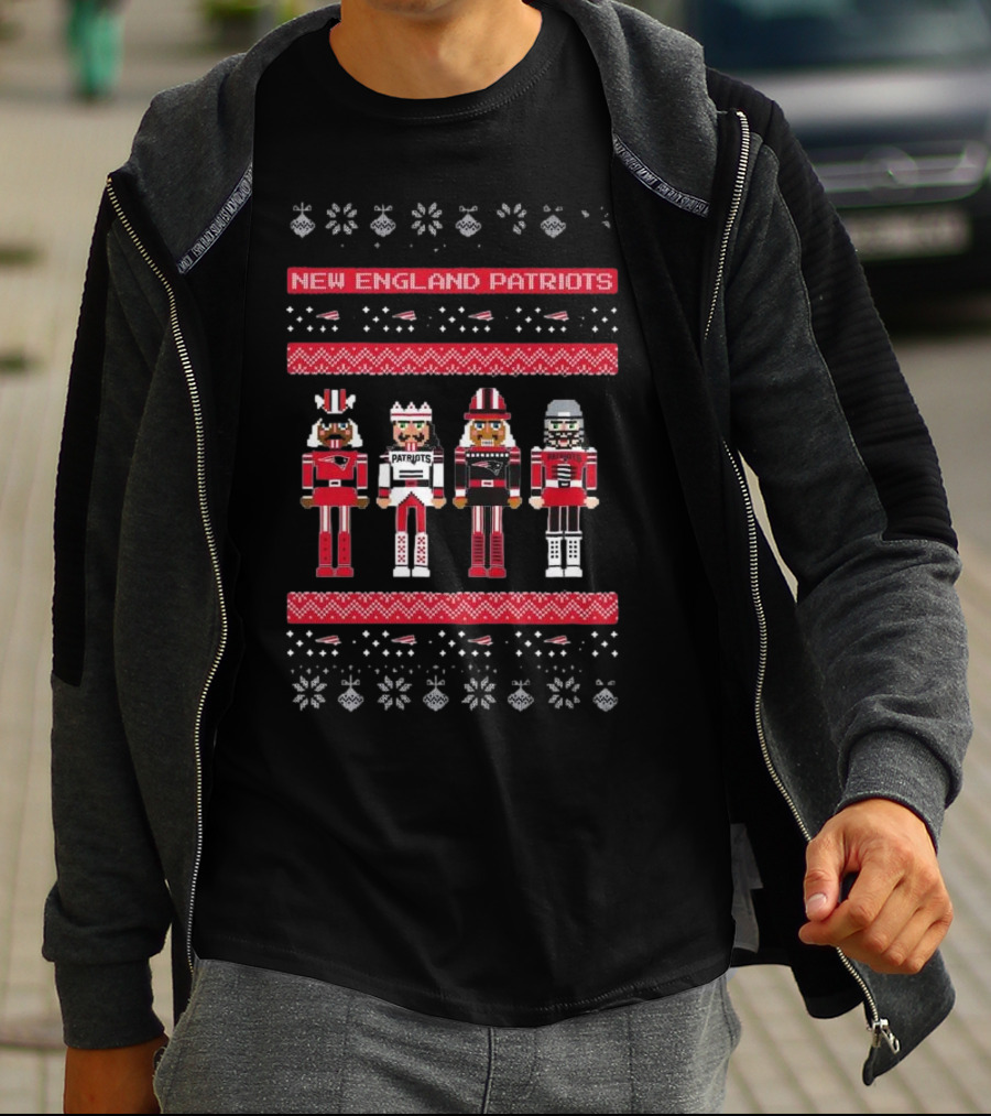 New England Patriots Nutcracker Holiday Sweater T-Shirt