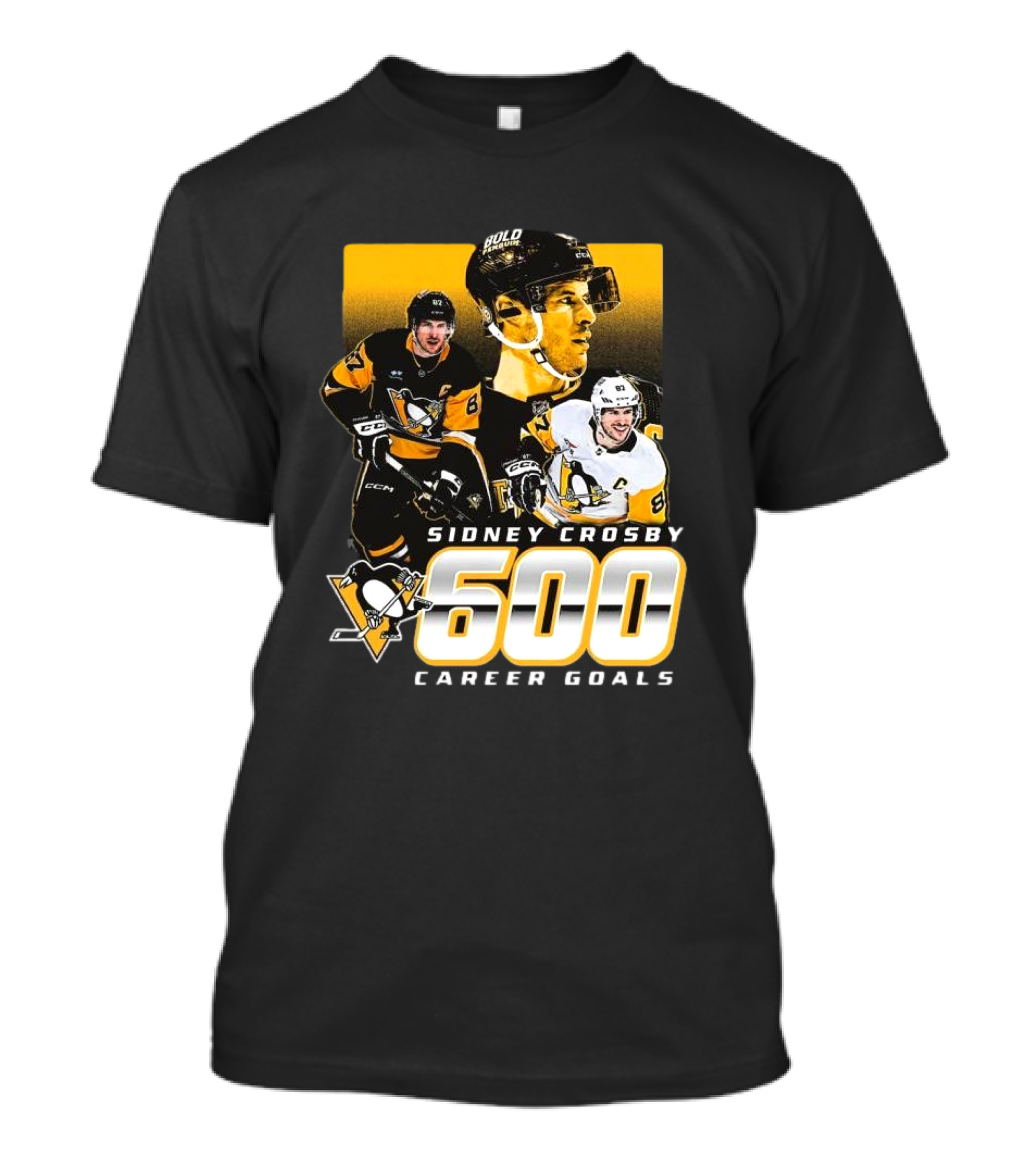 Sidney Crosby Pittsburgh Penguins 600 Career Goals NHL Achievement T-Shirt