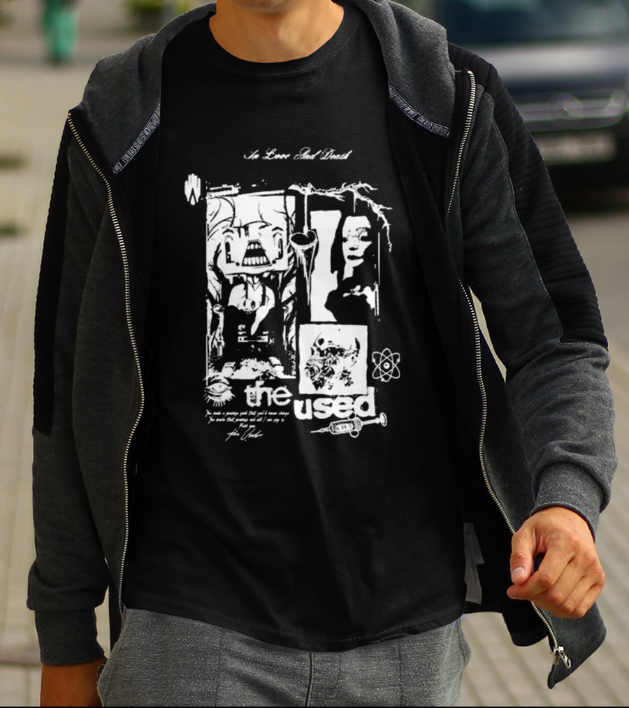 The Used No Love Lost Skull Collage T-Shirt