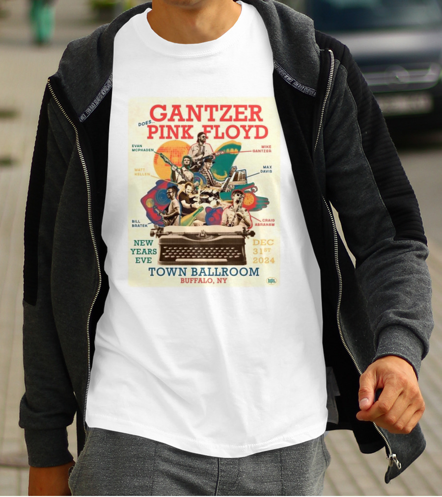 Gantzer Does Pink Floyd New Years Eve Town Ballroom Buffalo NY Dec 31st T-Shirt