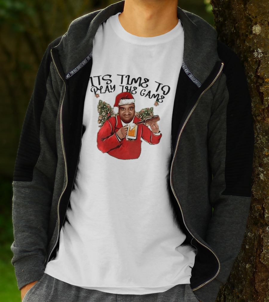 Marc Anderson It's Time To Play The Game Christmas Beer Santa T-Shirt