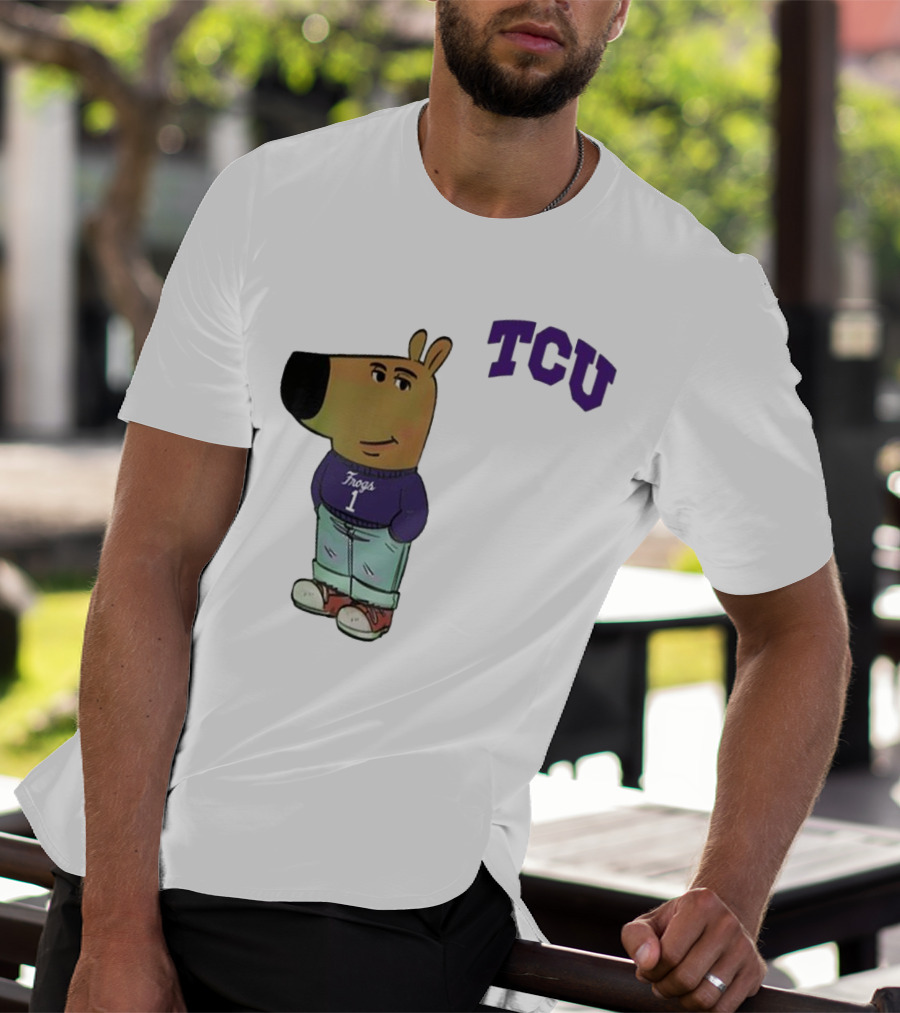 TCU Horned Frogs Chill Guy Cartoon Character In Frogs Jersey T-Shirt