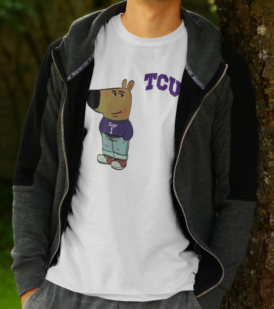 TCU Horned Frogs Chill Guy Cartoon Character In Frogs Jersey T-Shirt