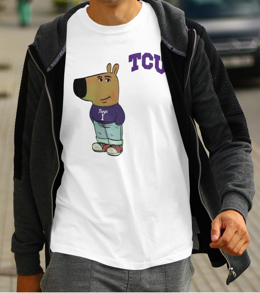 TCU Horned Frogs Chill Guy Cartoon Character In Frogs Jersey T-Shirt