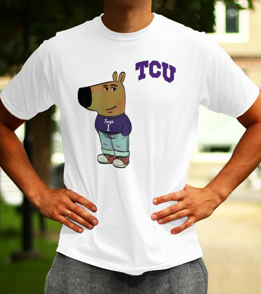 TCU Horned Frogs Chill Guy Cartoon Character In Frogs Jersey T-Shirt