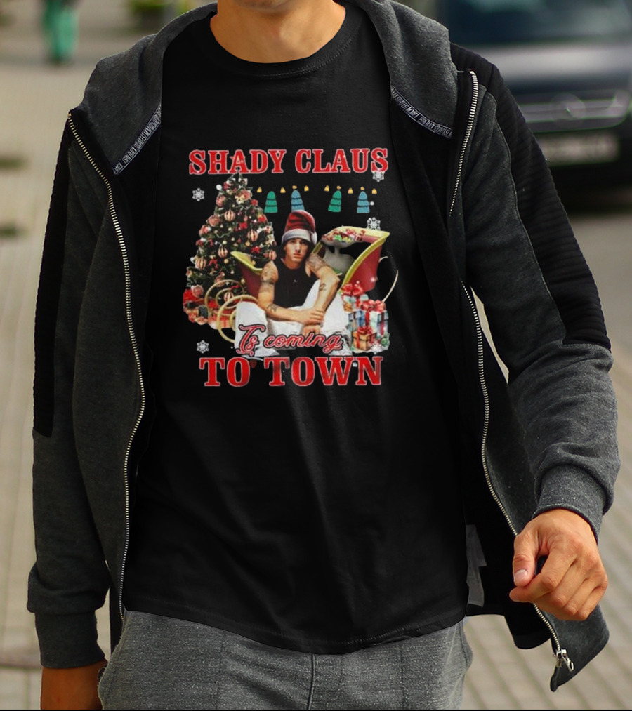 Shady Claus Is Coming To Town Eminem Christmas T-Shirt