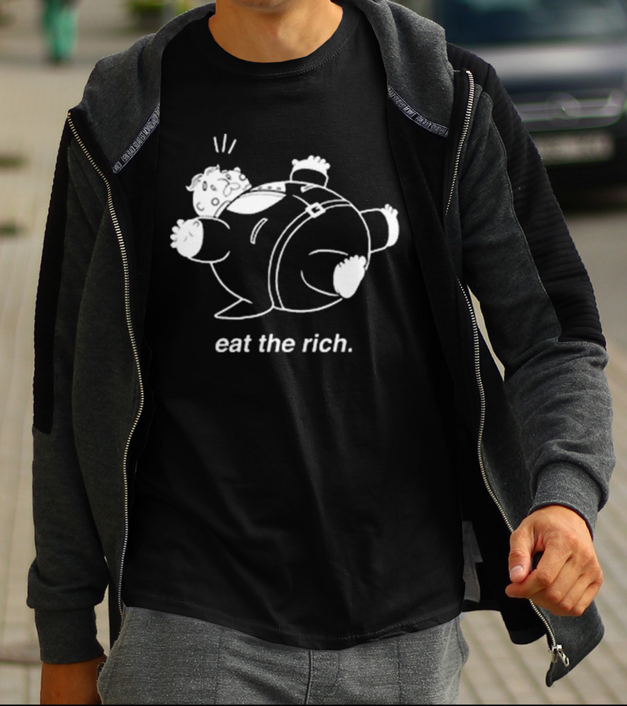 Lameun Eat The Rich Cartoon Character T-Shirt