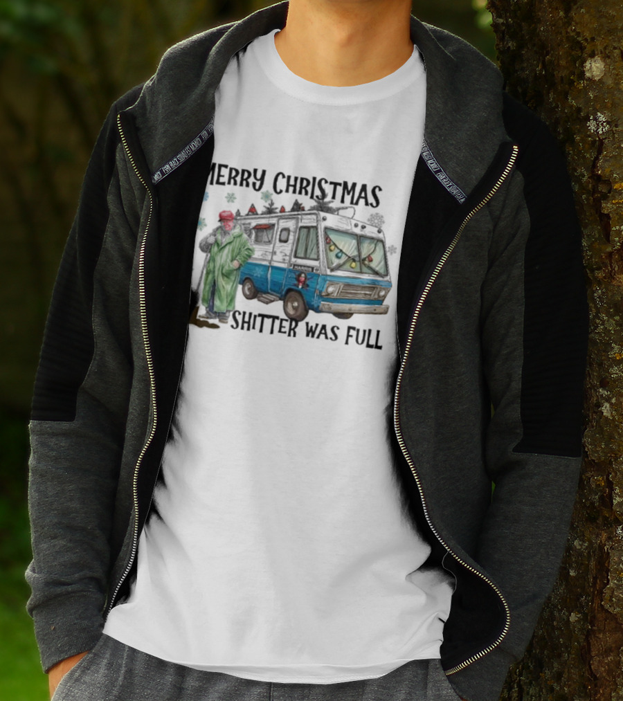 Merry Christmas Shitter Was Full RV Scene T-Shirt