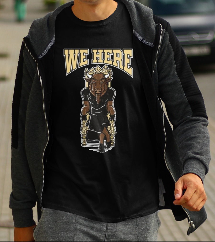 Colorado Buffaloes We Here Charging Bull T-Shirt
