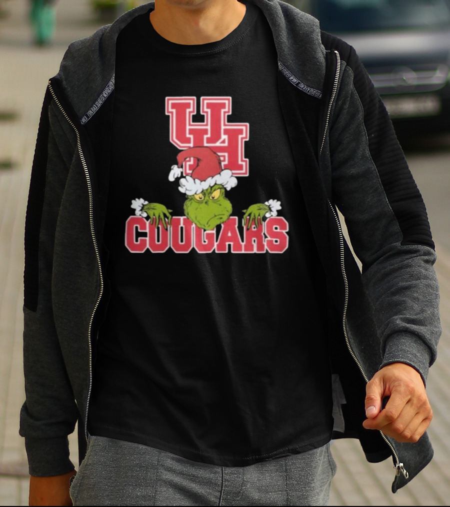 NCAA Houston Cougars Grinch Christmas T-Shirt