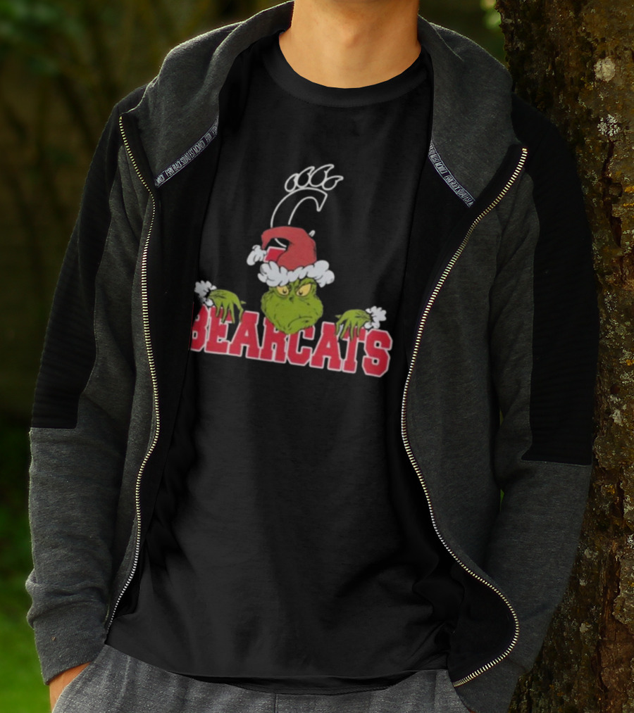 NCAA Cincinnati Bearcats Grinch Christmas Football T-Shirt