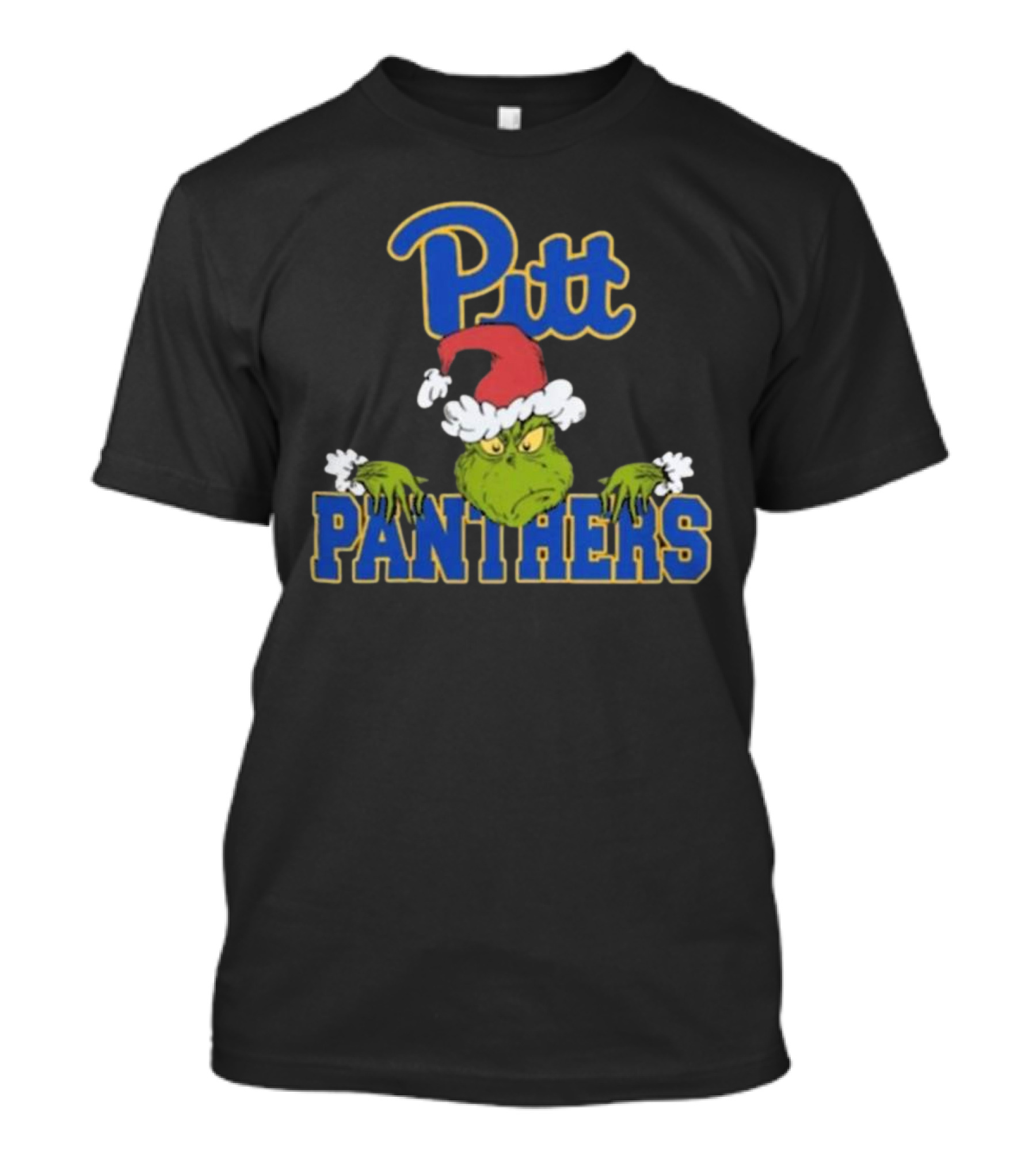 Pitt Panthers Grinch Christmas Football T-Shirt