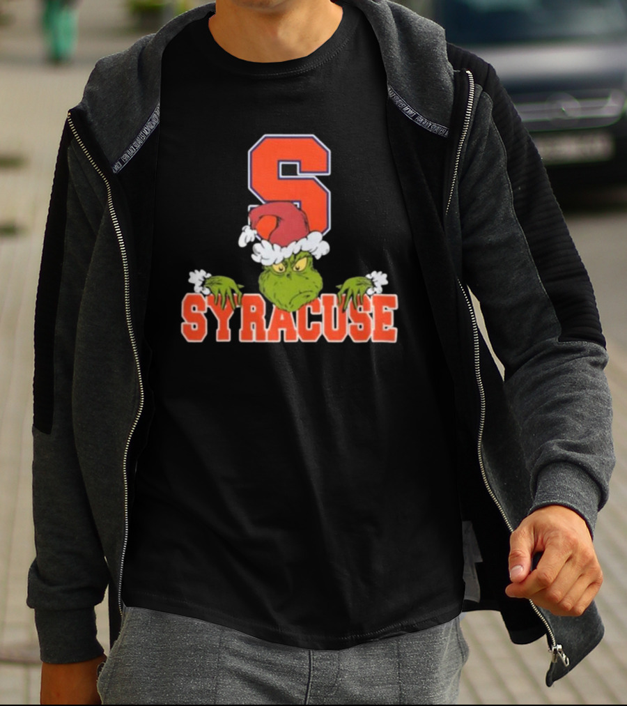 Syracuse Orange Grinch Christmas Football T-Shirt