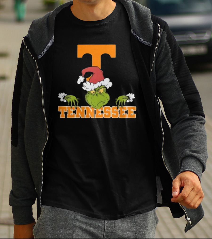 Tennessee Volunteers Grinch Christmas NCAA Football T-Shirt