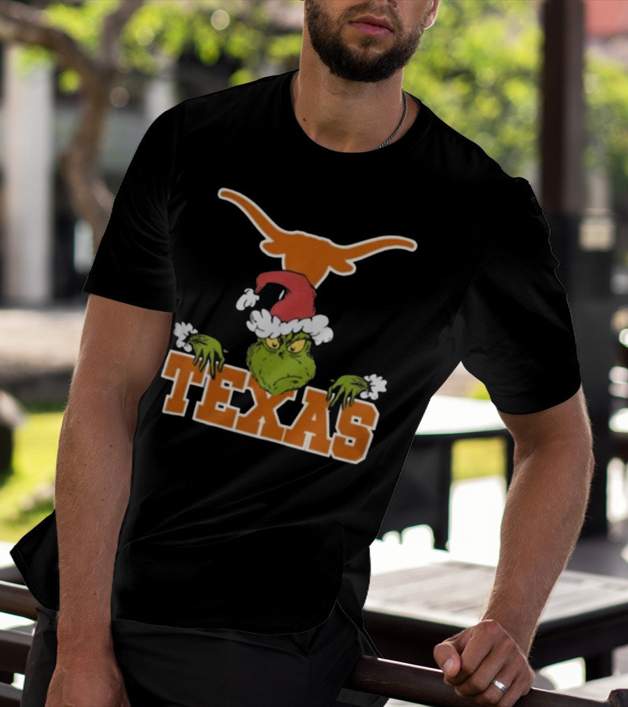 NCAA Texas Longhorns Grinch Christmas T-Shirt
