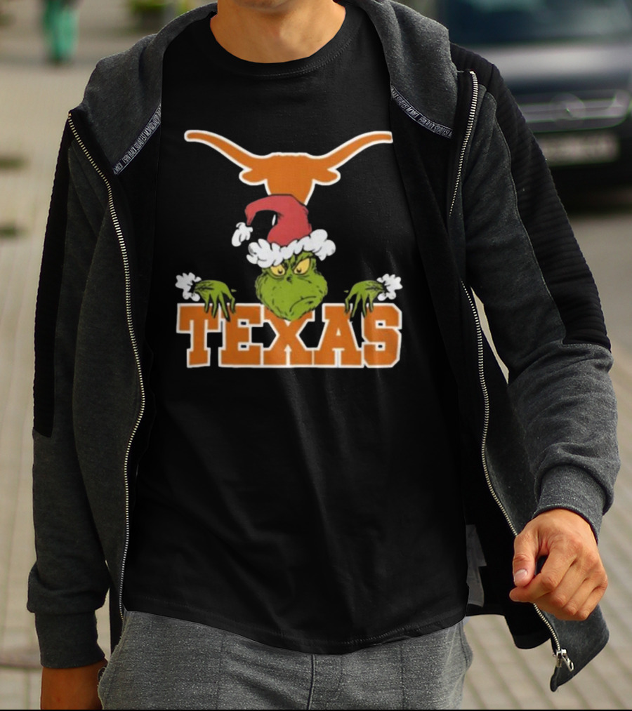 NCAA Texas Longhorns Grinch Christmas T-Shirt