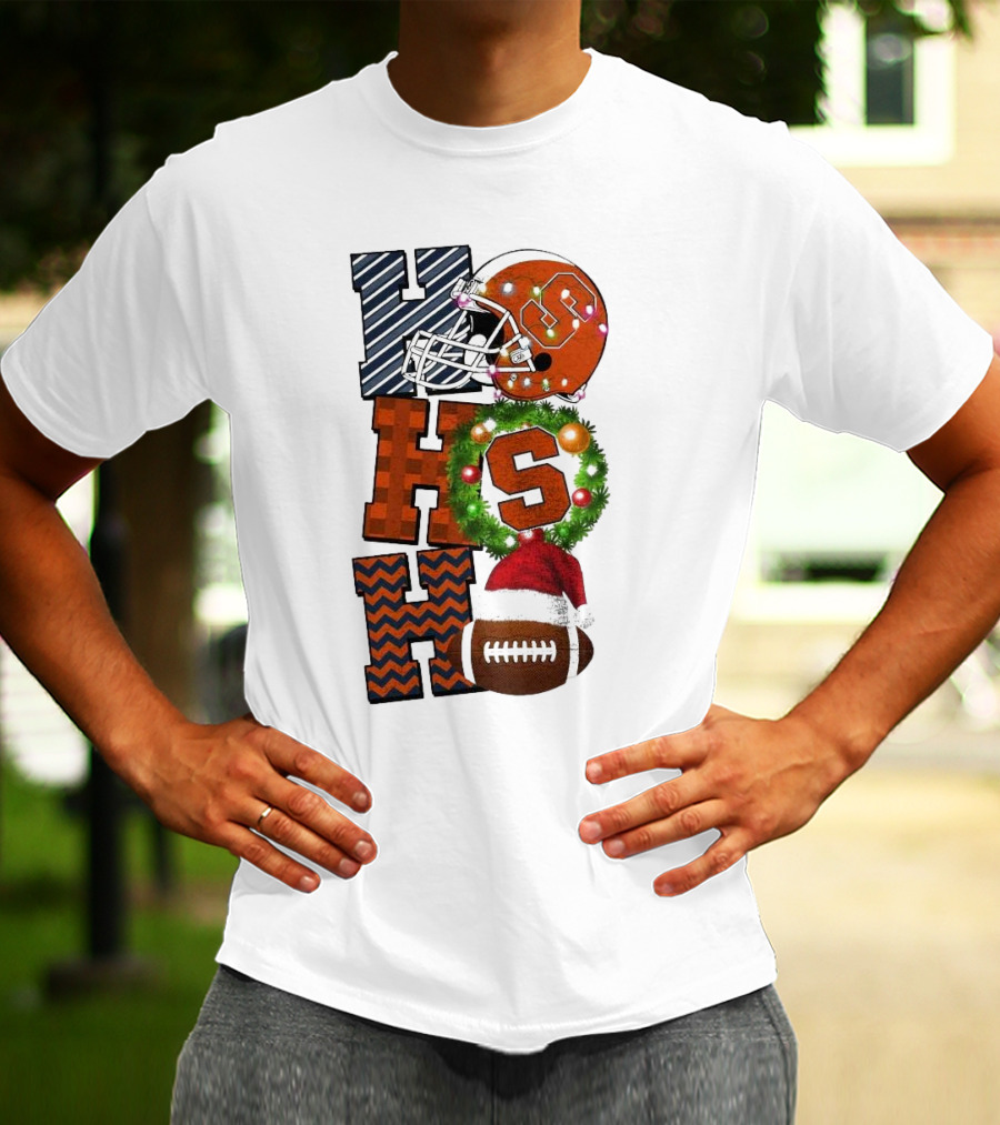 Syracuse Orange Football Ho Ho Ho Christmas Game Day T-Shirt