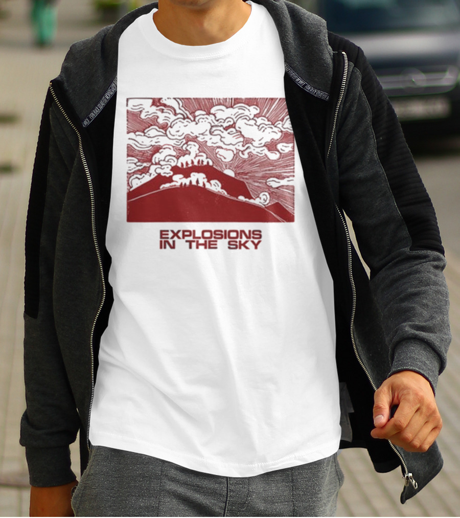Explosions In The Sky End Natural Cloud Mountain Landscape T-Shirt