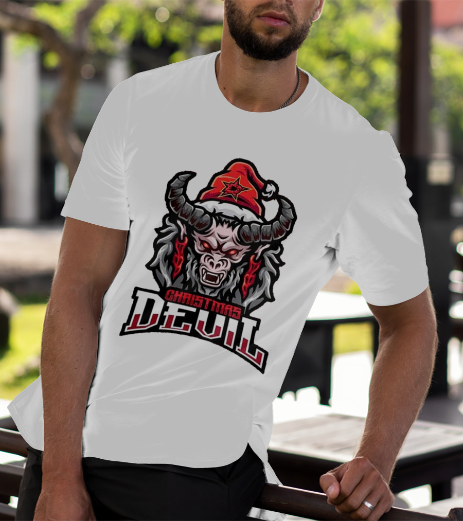 Dallas Stars NHL Krampus Christmas Devil Hockey T-Shirt