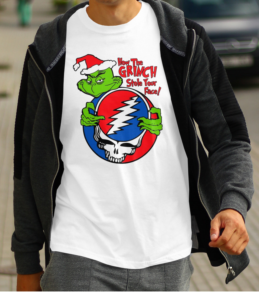 How The Grinch Stole Your Face Grateful Dead Christmas T-Shirt