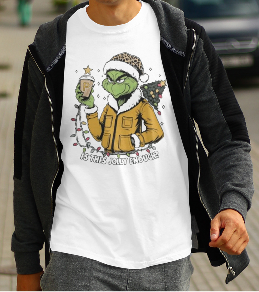 Pittsburgh Pirates Grinch Christmas Is This Jolly Enough Holiday T-Shirt