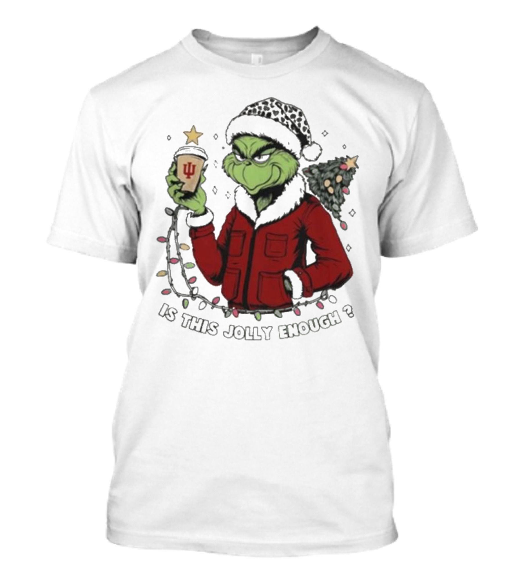 Indiana Hoosiers Grinch Is This Jolly Enough Merry Christmas T-Shirt