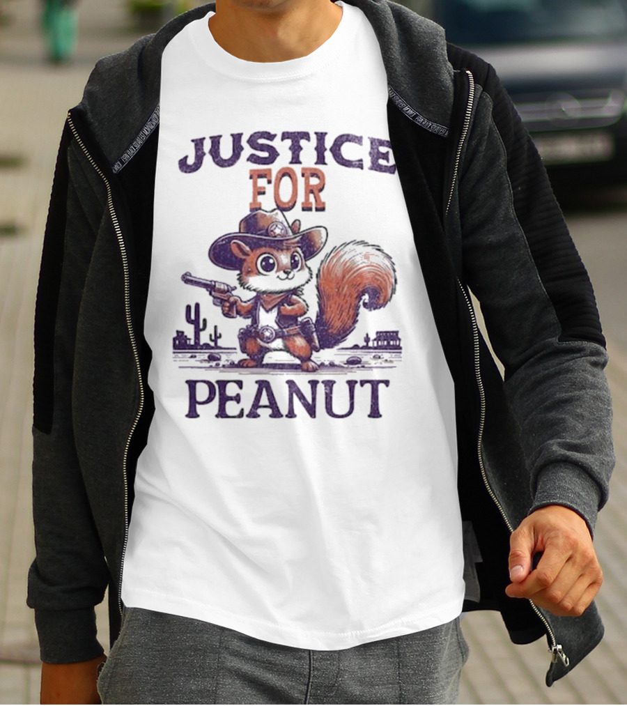 Justice For Peanut The Cowboy Squirrel T-Shirt