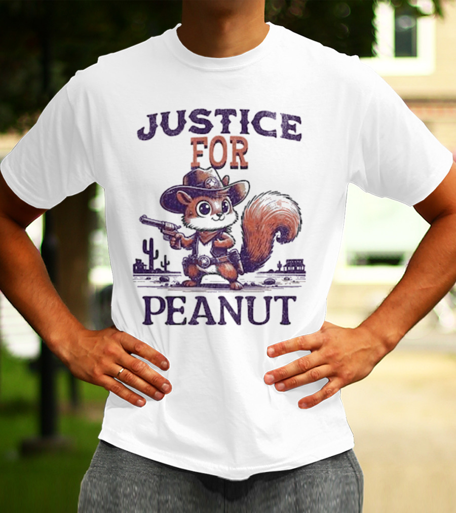 Justice For Peanut The Cowboy Squirrel T-Shirt